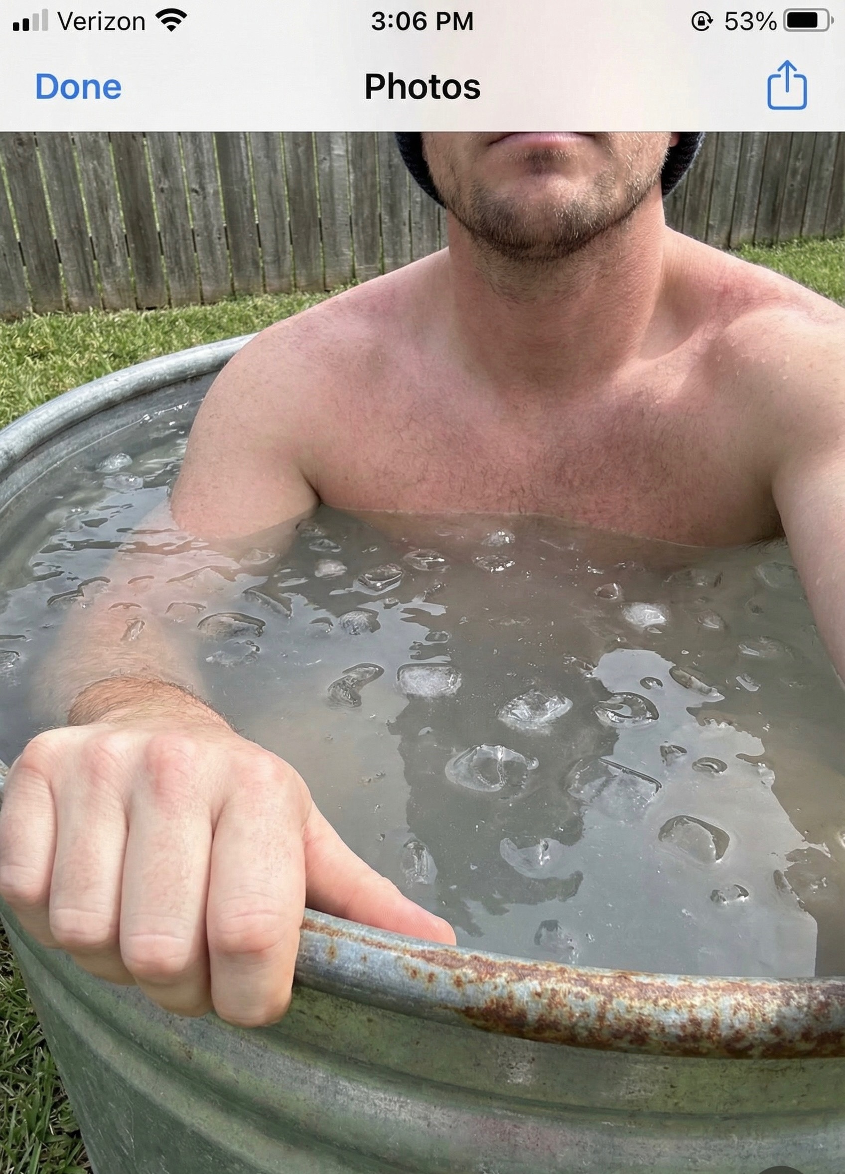 Cold plunge ice bath proof